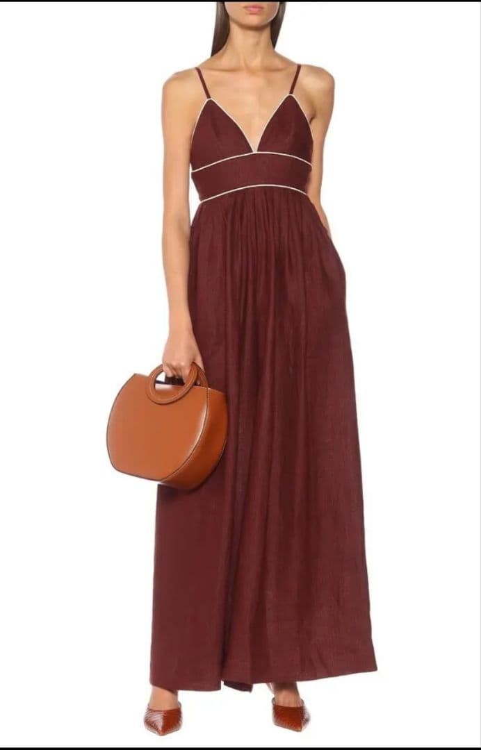 STAUD Linen Jumpsuit All-in-One Resort Style Size S