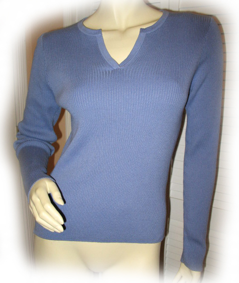 Vintage 90s 80s Pierre Cardin Knit Sweater Top S Long Sleeve Blue Purple Preppy