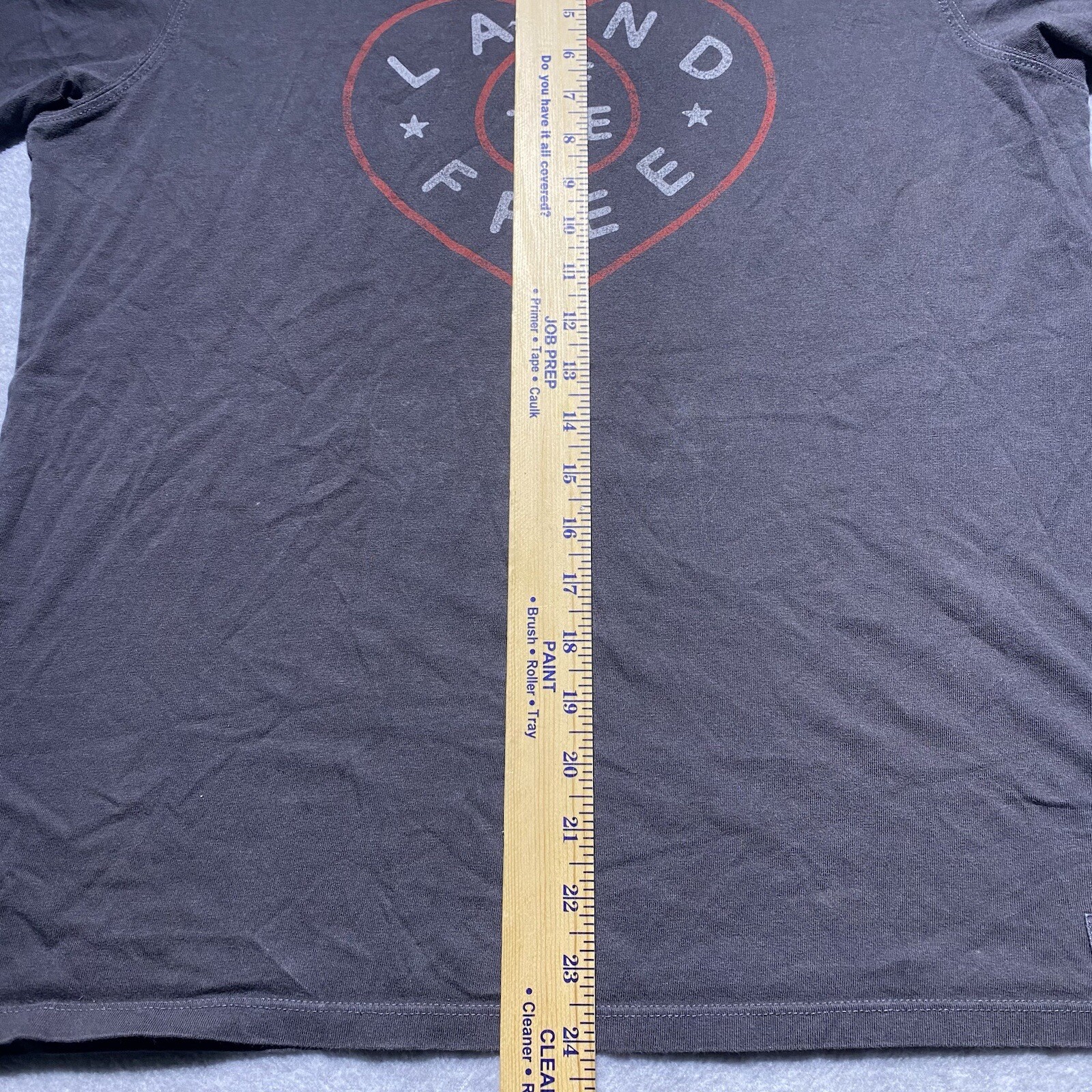 Life Is Good T-Shirt Tee Land of the Free USA Short Sleeve Womens L Large Gray