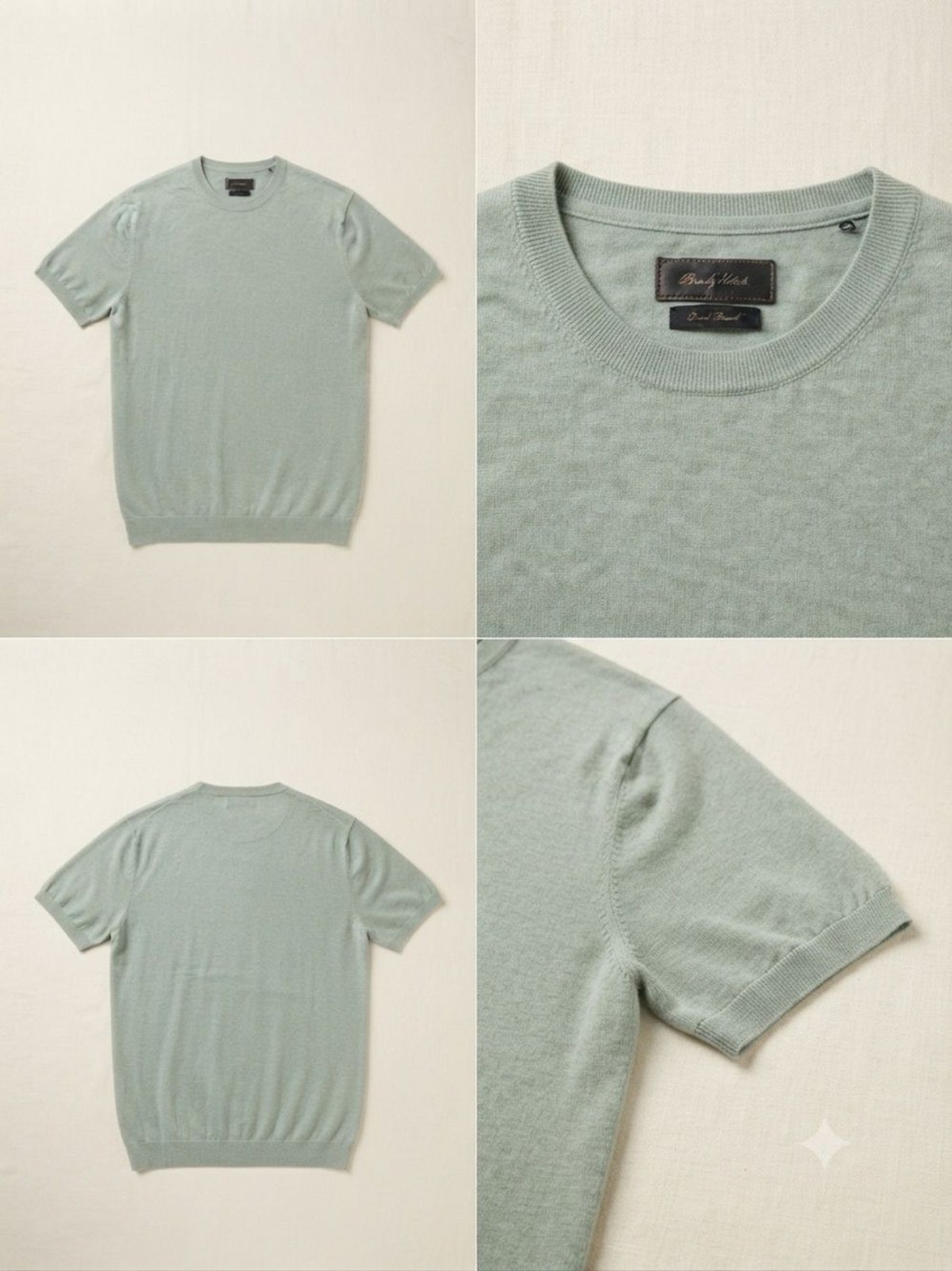 Porter & Ash Short Sleeve Knit Top in Light Sage – Women’s Casual Pullover XL