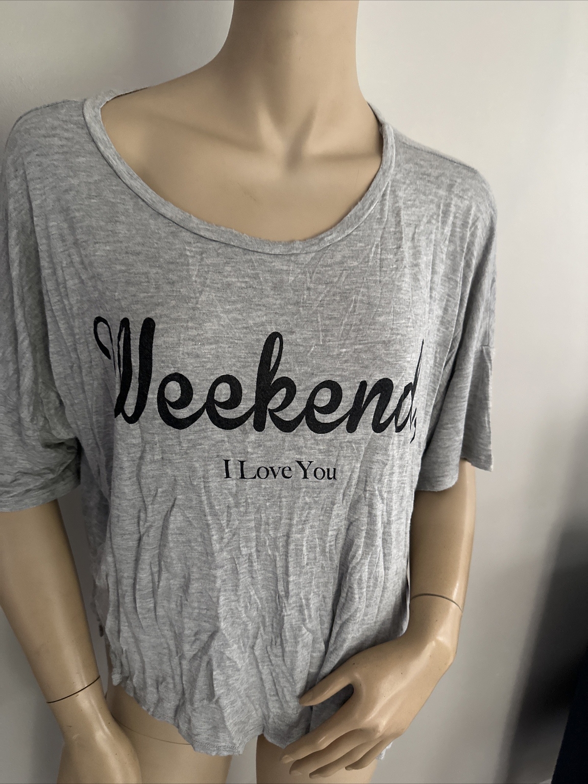 Women’s One Clothing Weekend, I Love You Short Sleeve Top – Size S