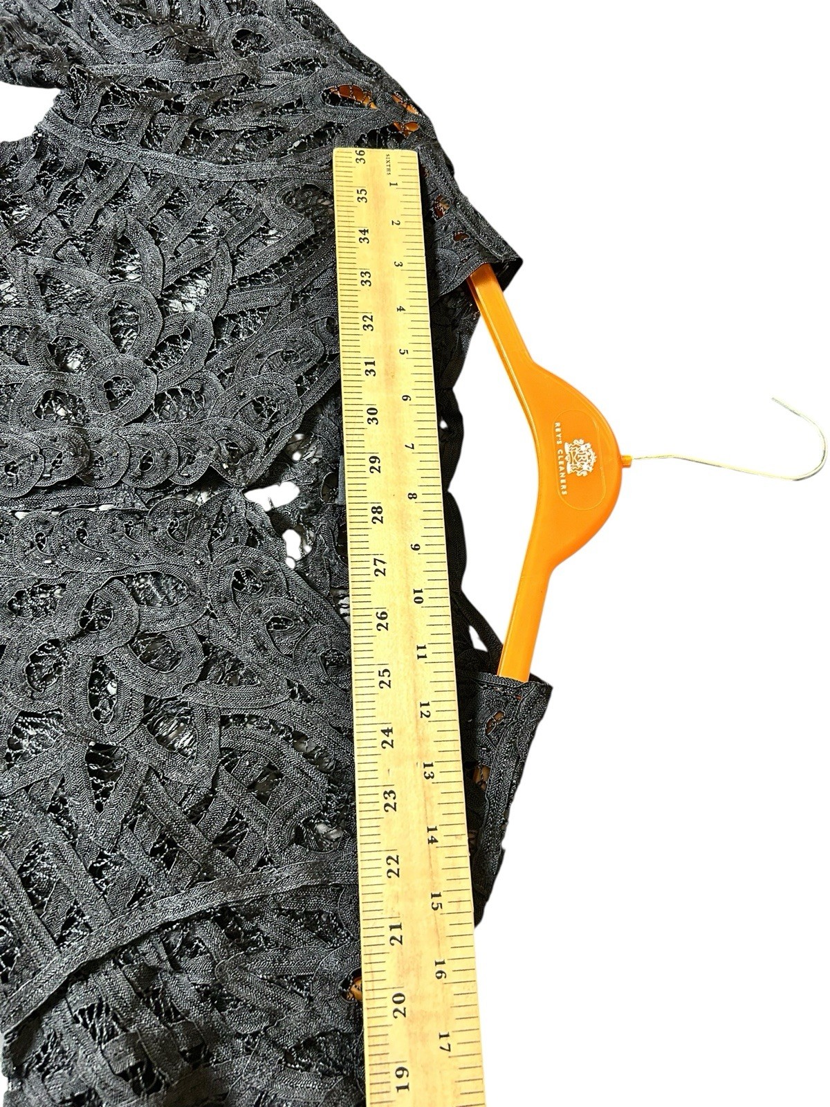 The Pyramid Collection Lace Topper Bolero Top Women Sz Small Black Short Sleeve