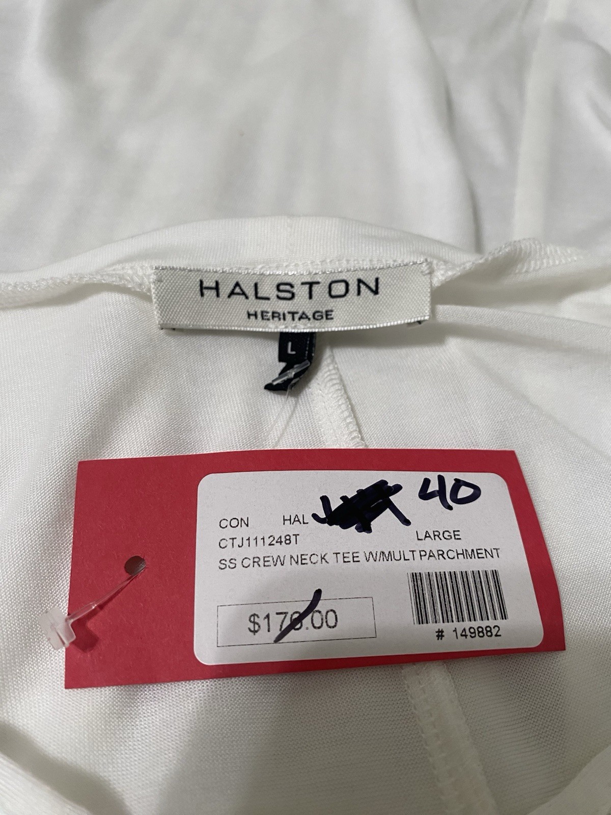 NWT Halston Heritage Top. Off White. Size L