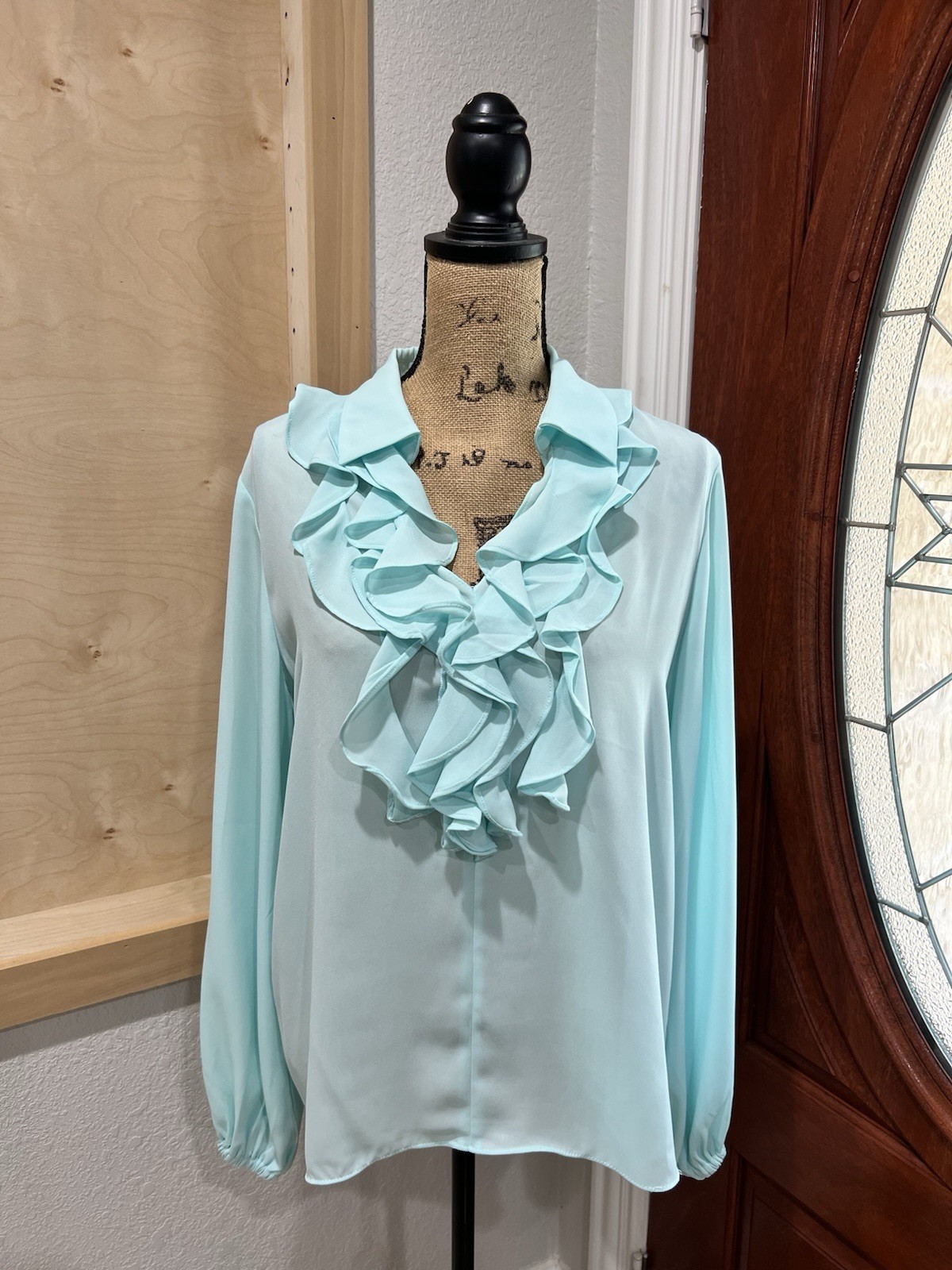 Elie Tahari Aqua Truffle Blouse