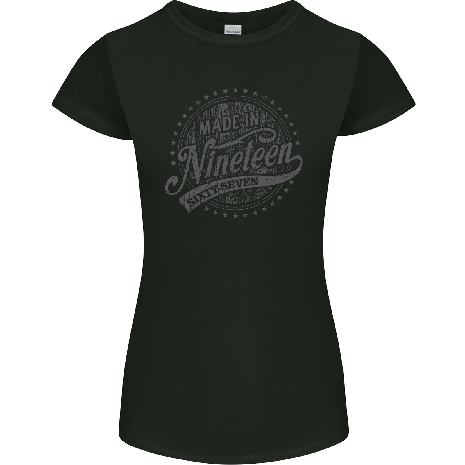 Distressed 58th Birthday Made In 1967 Womens Petite Cut T-Shirt