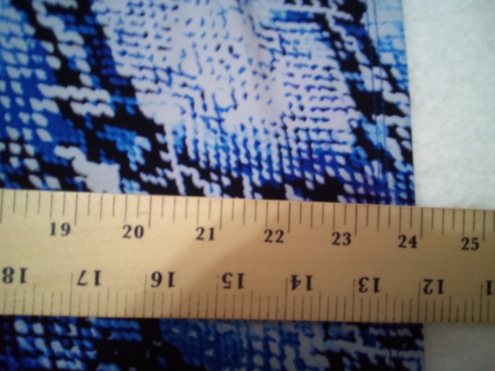 Ellen Tracy Top Women L Blue Purple Waterfall 3/4 Sleeve