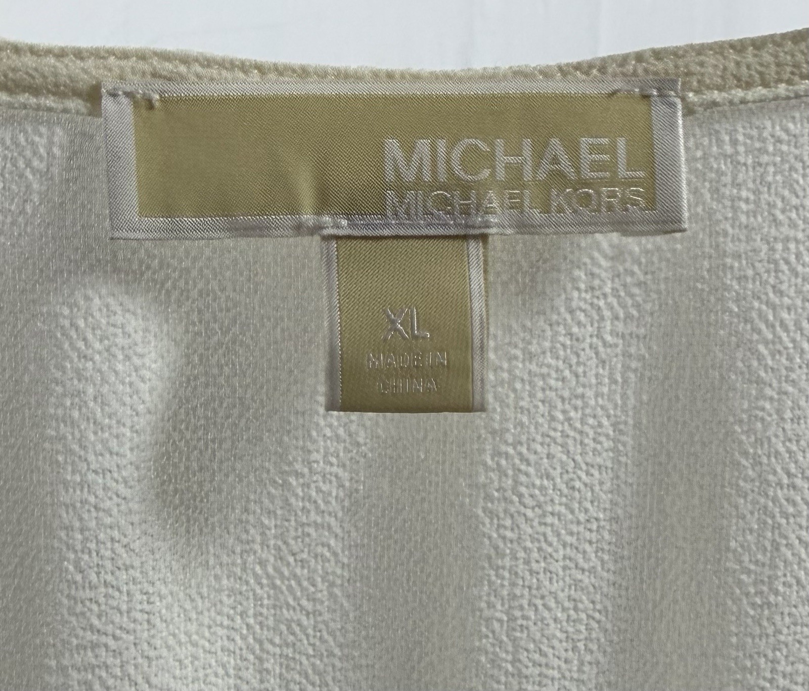 Michael Kors Blouse Women’s Extra Large Cream Front Tie