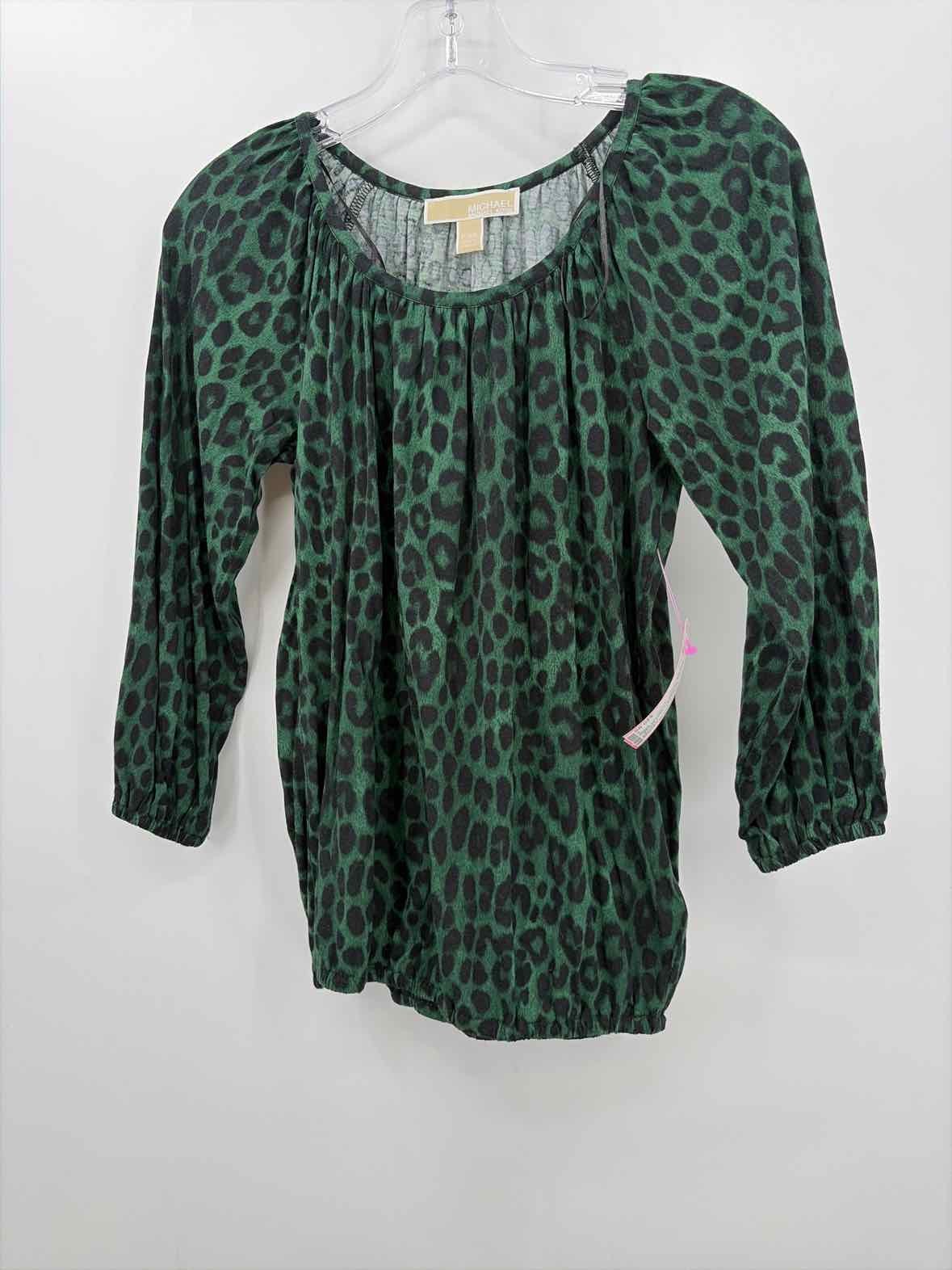 Pre-Owned MICHAEL Michael Kors Green Size XS Long Sleeve Blouse