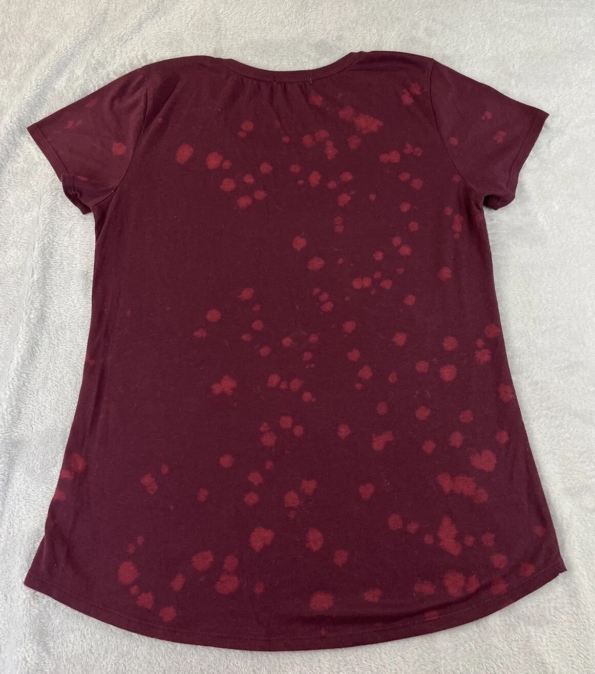 Maurices womens burgundy short sleeve Classy with a side of sassy tshirt size M