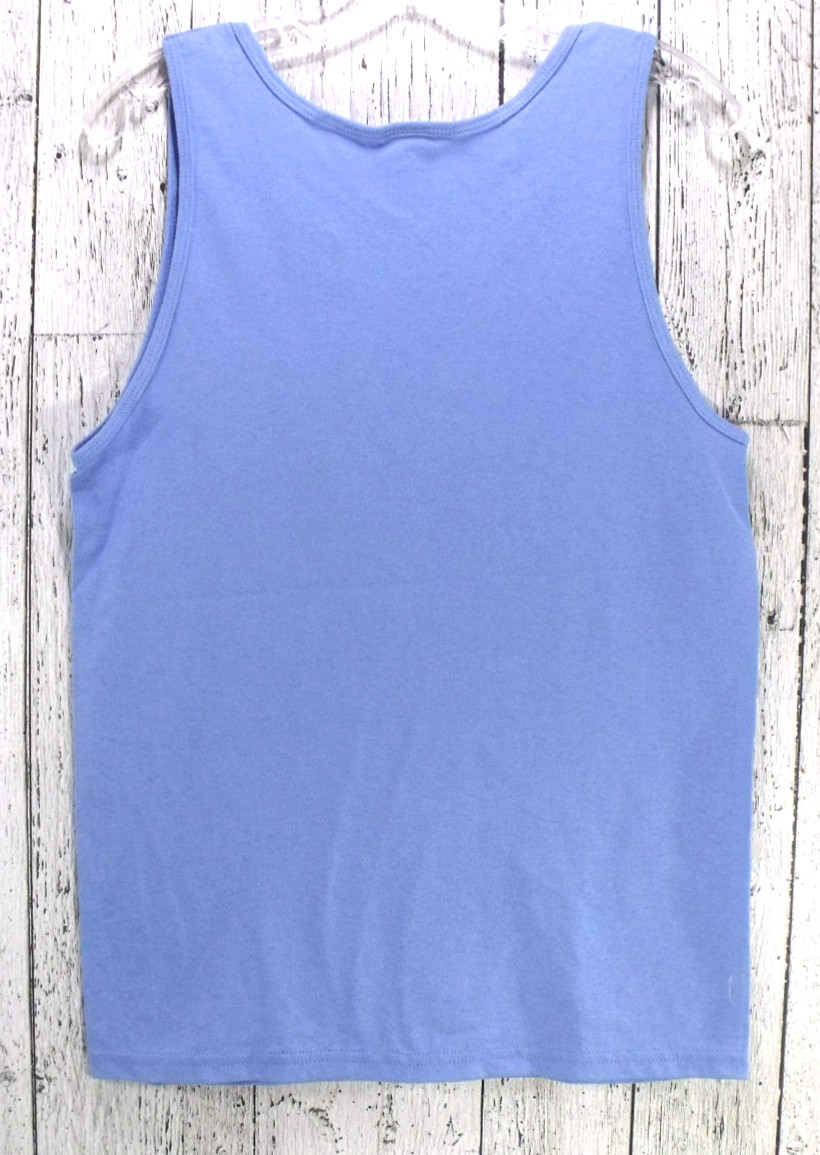 Gildan Women’s Ultra Cotton Blue Sleeveless Lightweight Tank Top Size S New