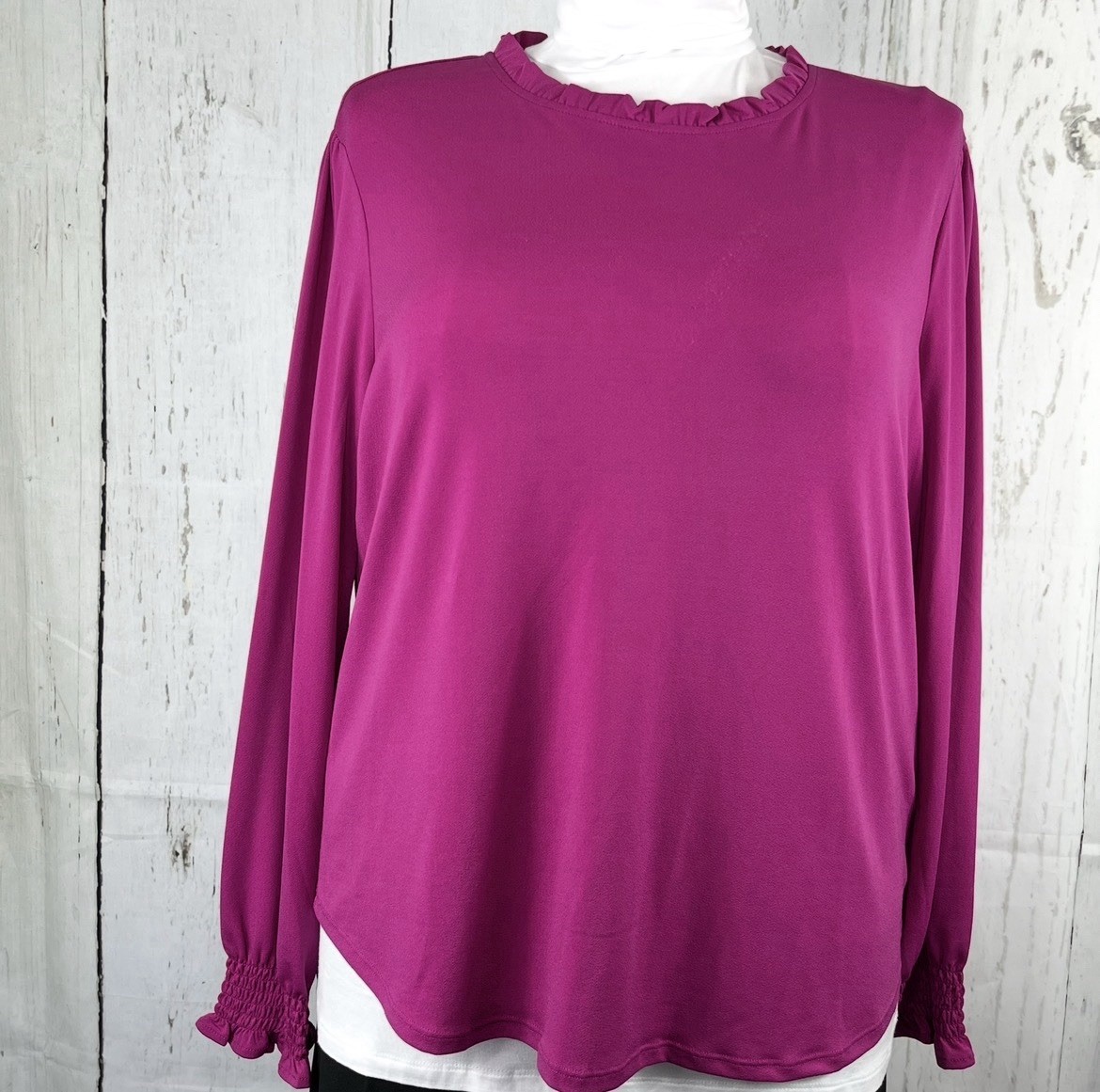 Adrianna Papel Size XL Pink Long Sleeve Blouse Dress