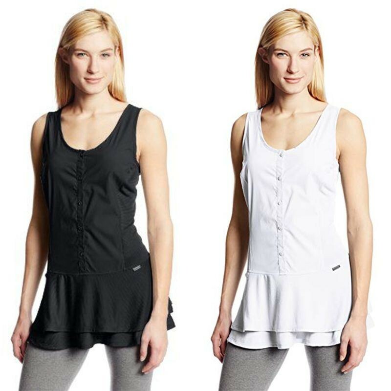 MERRELL Claire Selectwick Periwinkle Sleeveless Double Hem Tunic Tank Sz M
