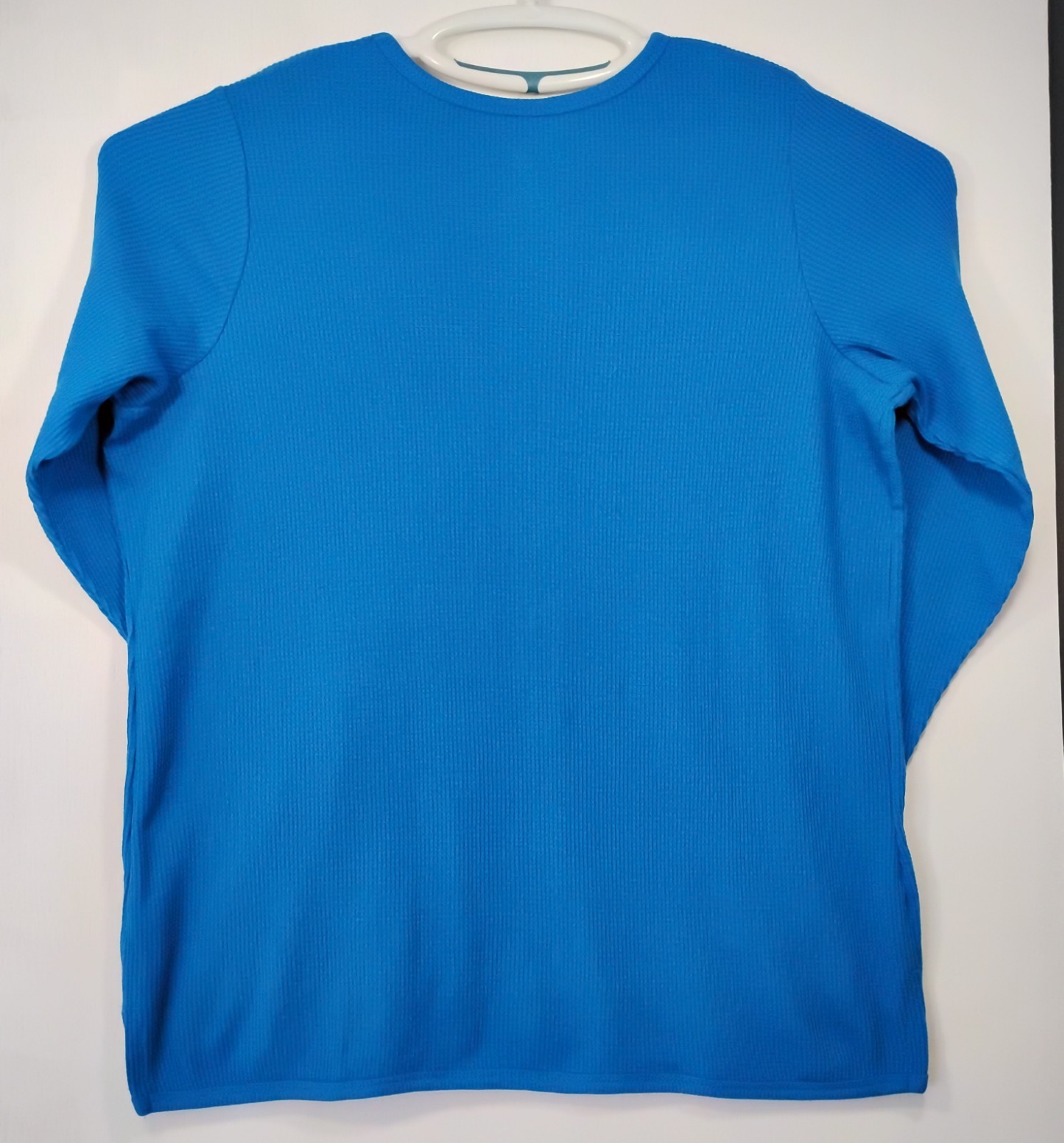 Woman Within Top 1X Royal Blue Thermal Waffle Weave Winter Warm Y2k Cabincore Y9