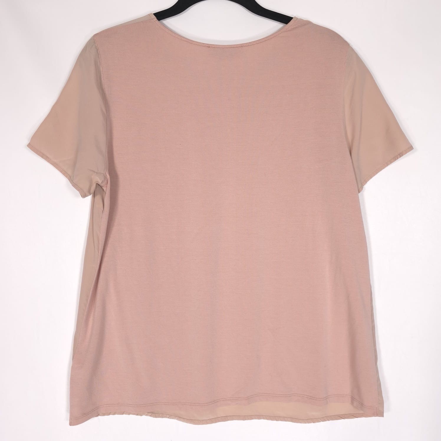 FALCONERI Women’s 100% SILK Top Short Sleeve BULGARIA🇧🇬MADE Light Pink MEDIUM