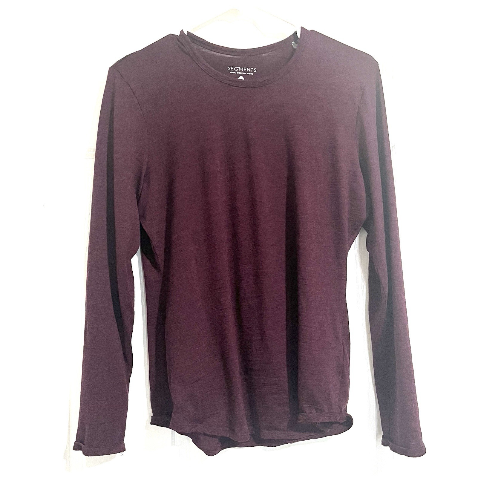 Segments Shirt Women’s Medium Merino Wool Red Long Sleeve Base Layer Hiking