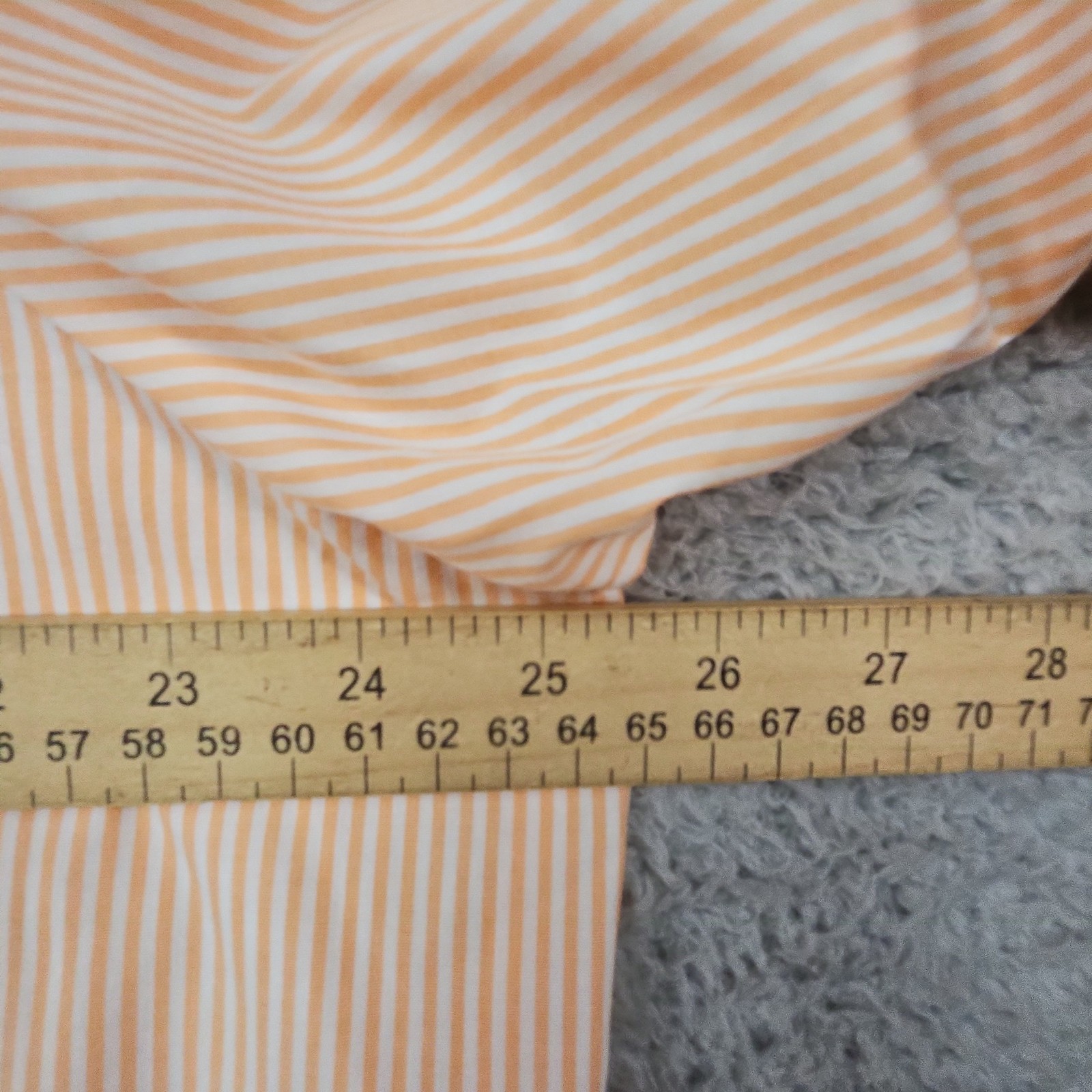 Breckenridge Blouse Womens 2X Orange Striped Embroidered 3/4 Sleeve Beach Boho