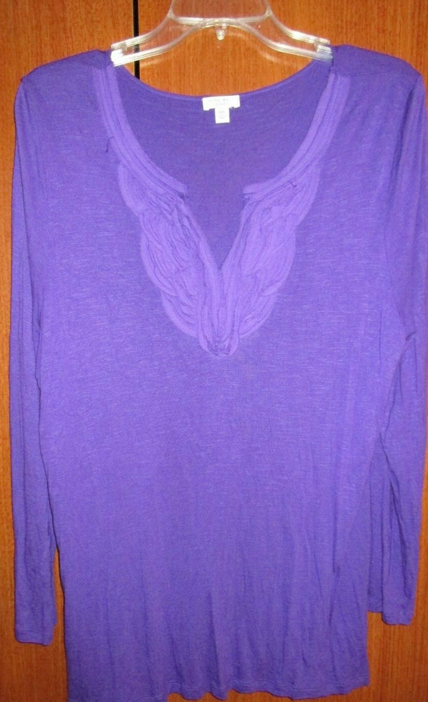 Nine West Separates Purple Top Sz XXL 100% Rayon Bust 47 Length 28 inches