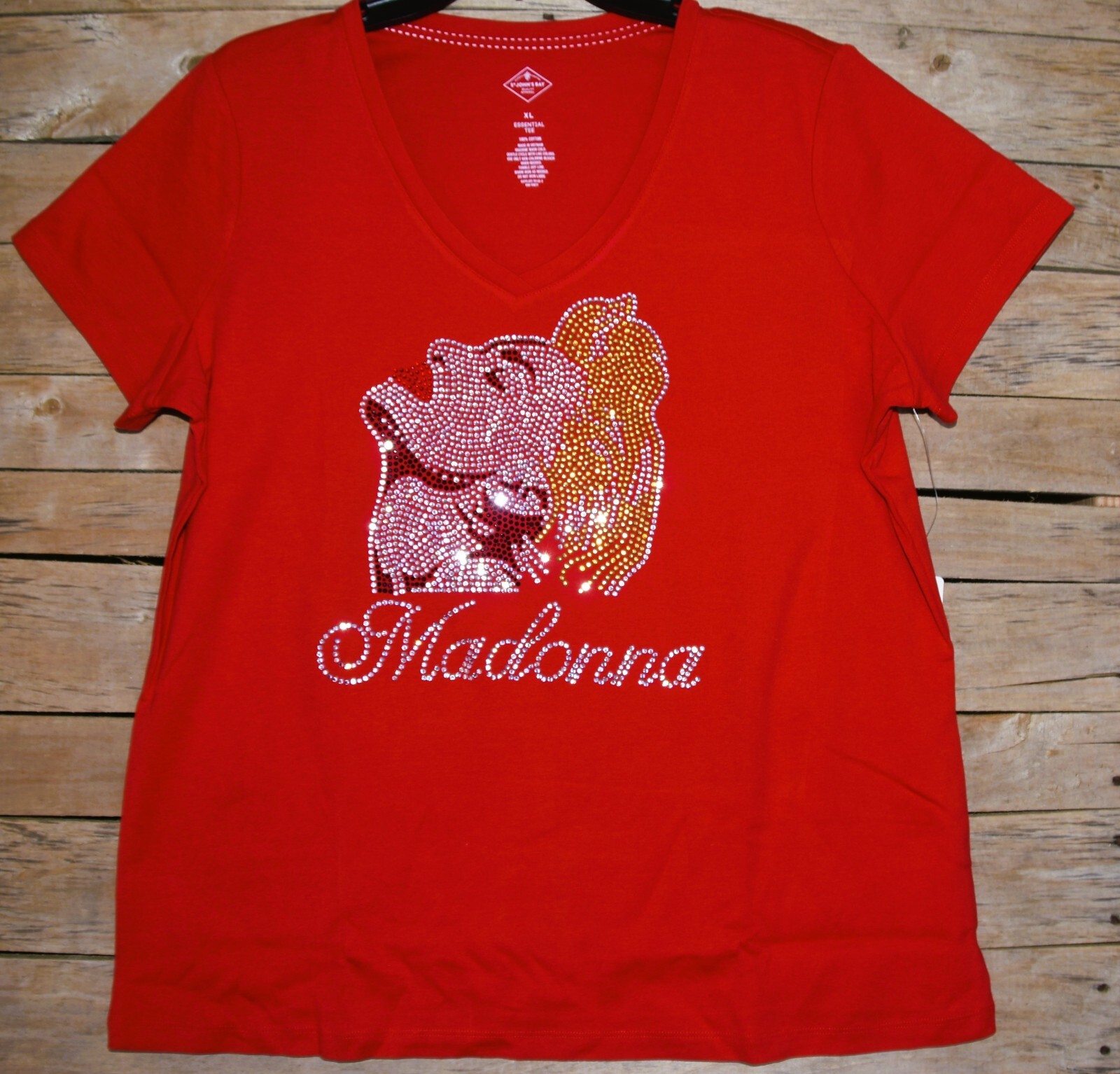 Madonna rhinestone bling shirt or tank XS S M L XL XXL 1X 2X 3X 4X 5X
