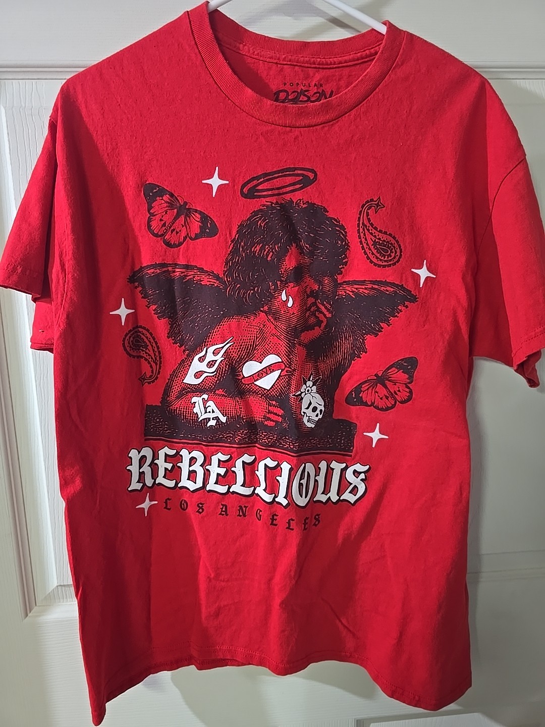 Rebellious Los Angeles” angel design Popular Poison Size Large