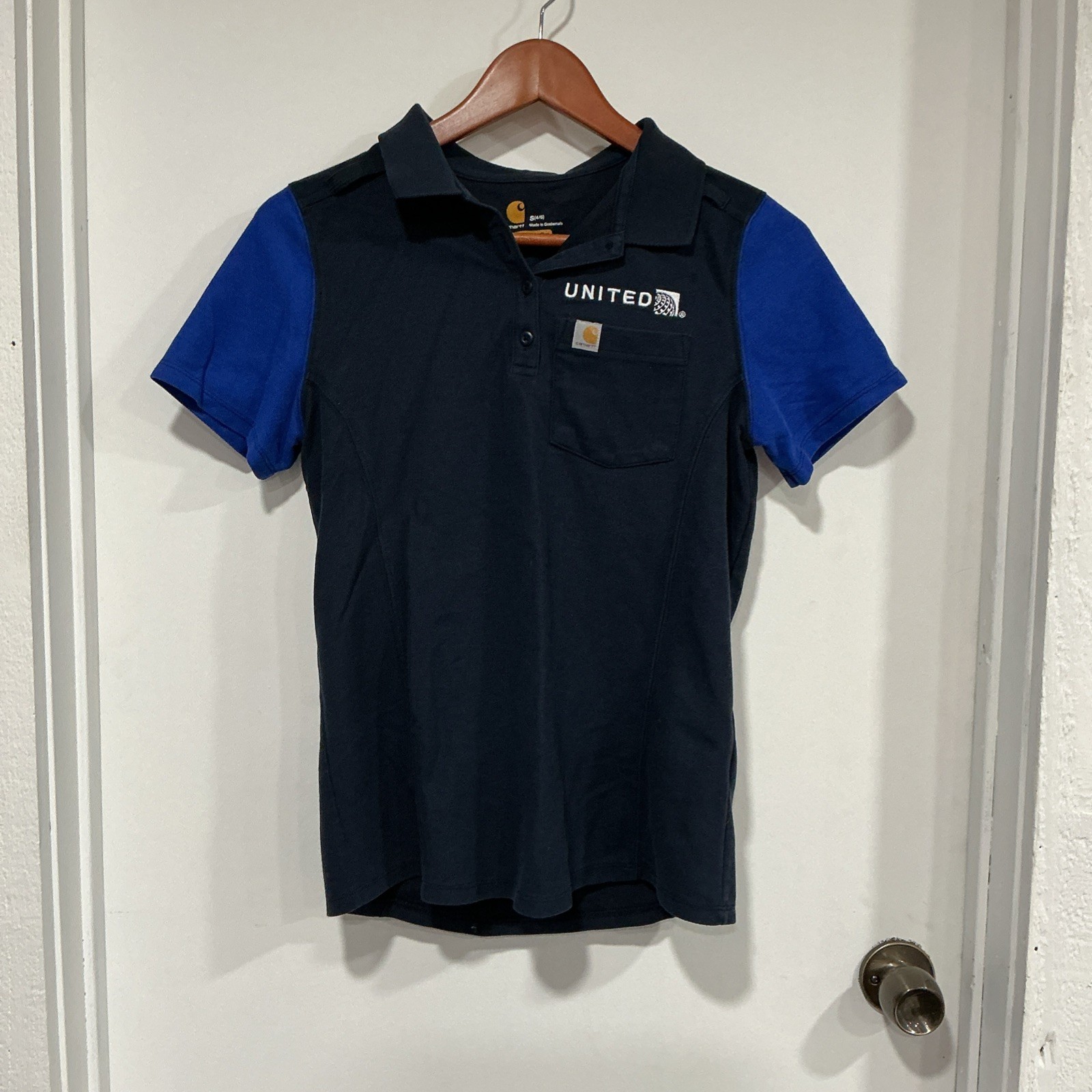 Carhartt Relaxed Fit United Airlines Short Sleeve Polo, Navy, Small, Workwear