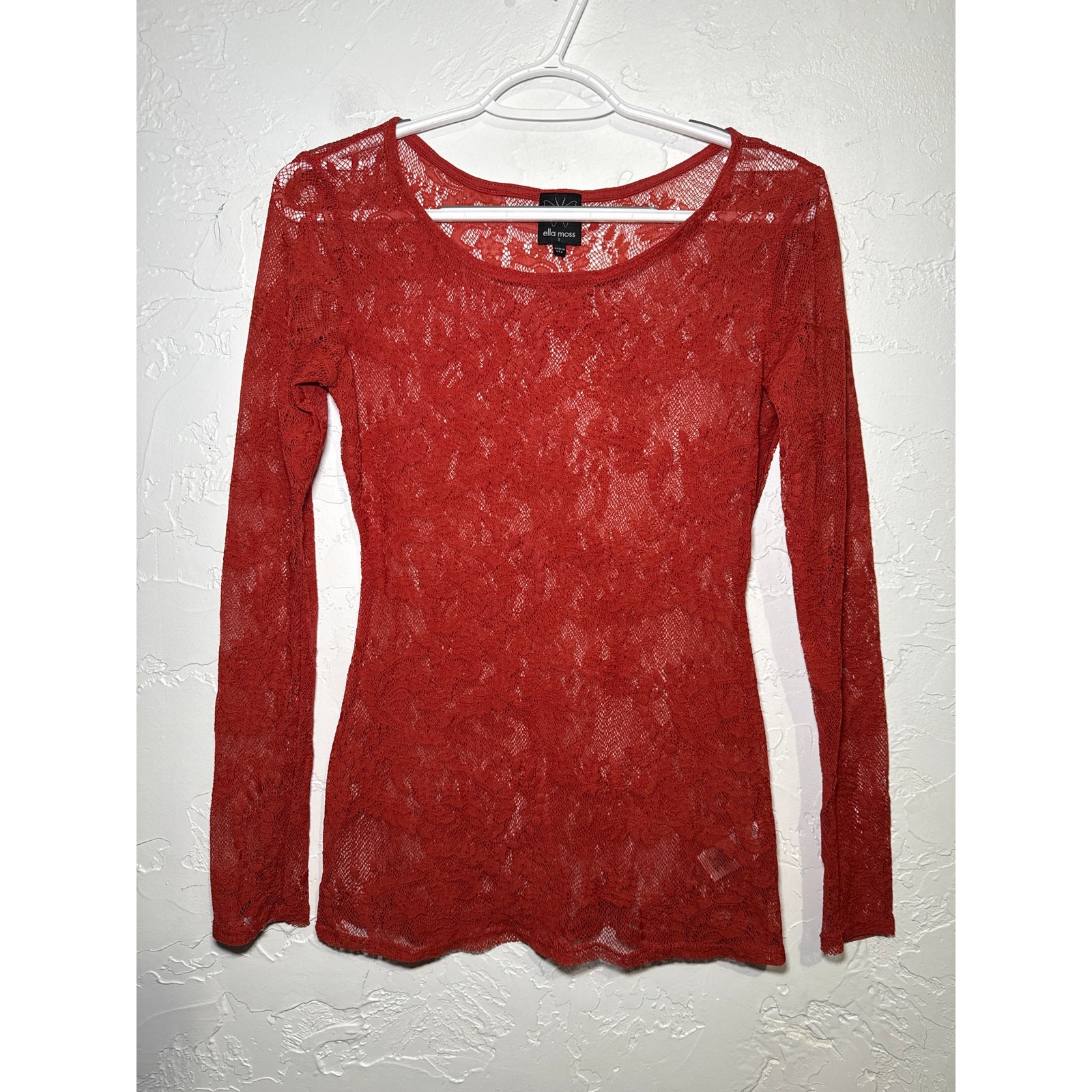 Ella Moss lace long sleeve shirt womens small y2k fairy festival