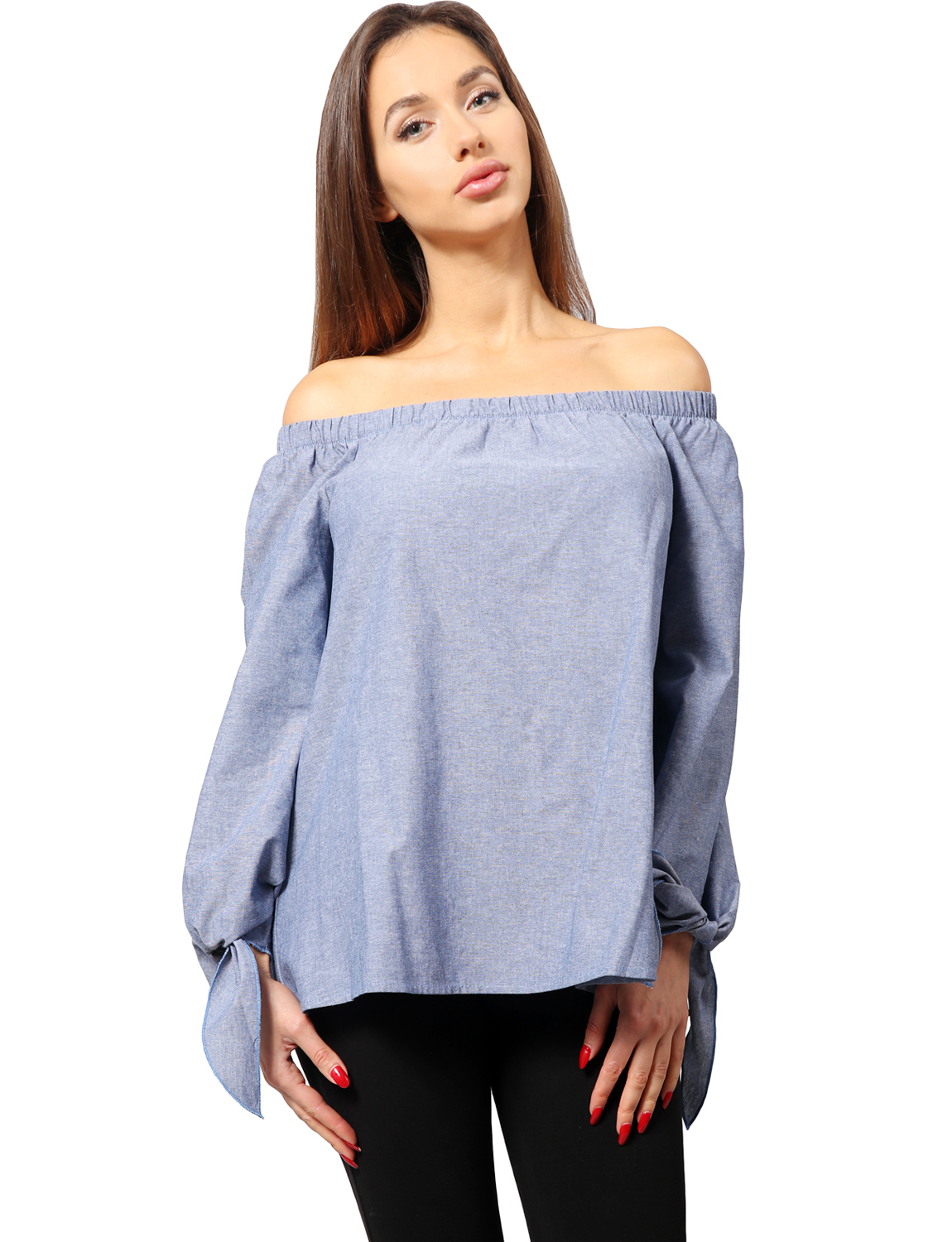 NE PEOPLE Women’s Casual Lightweight Denim Off Shoulder Top [NEWT345]