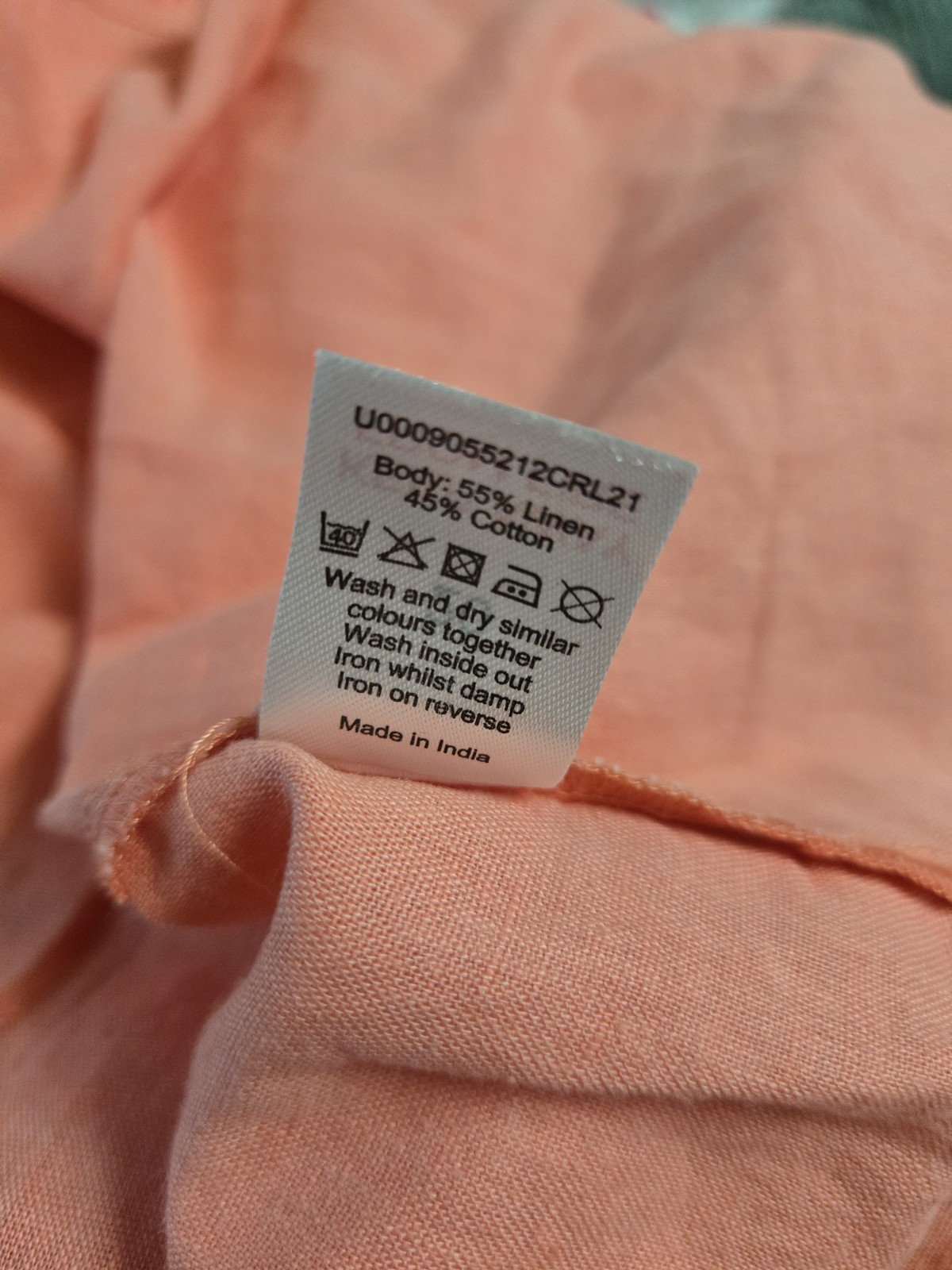 Bm Casual Size 20 Linen & Cotton blend Pintuck Coral Summer blouse