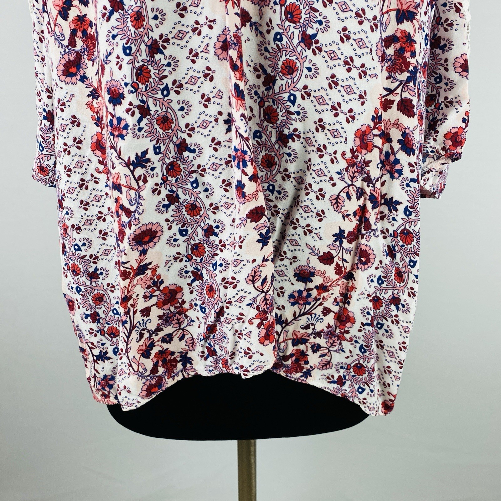 Claudia Richard Womens Crochet Accents No Size Tag 42 In Chest Size 16 *