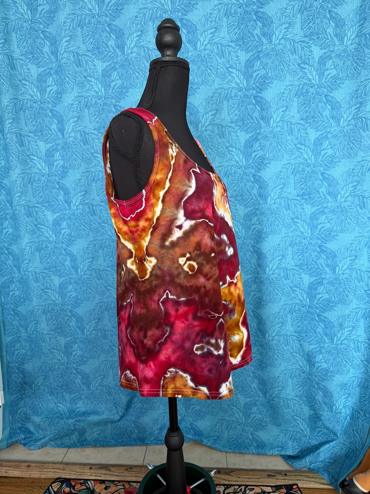 NEW Geode Ice Tie Dye Women’s L Tank Top Rich Earth Tones