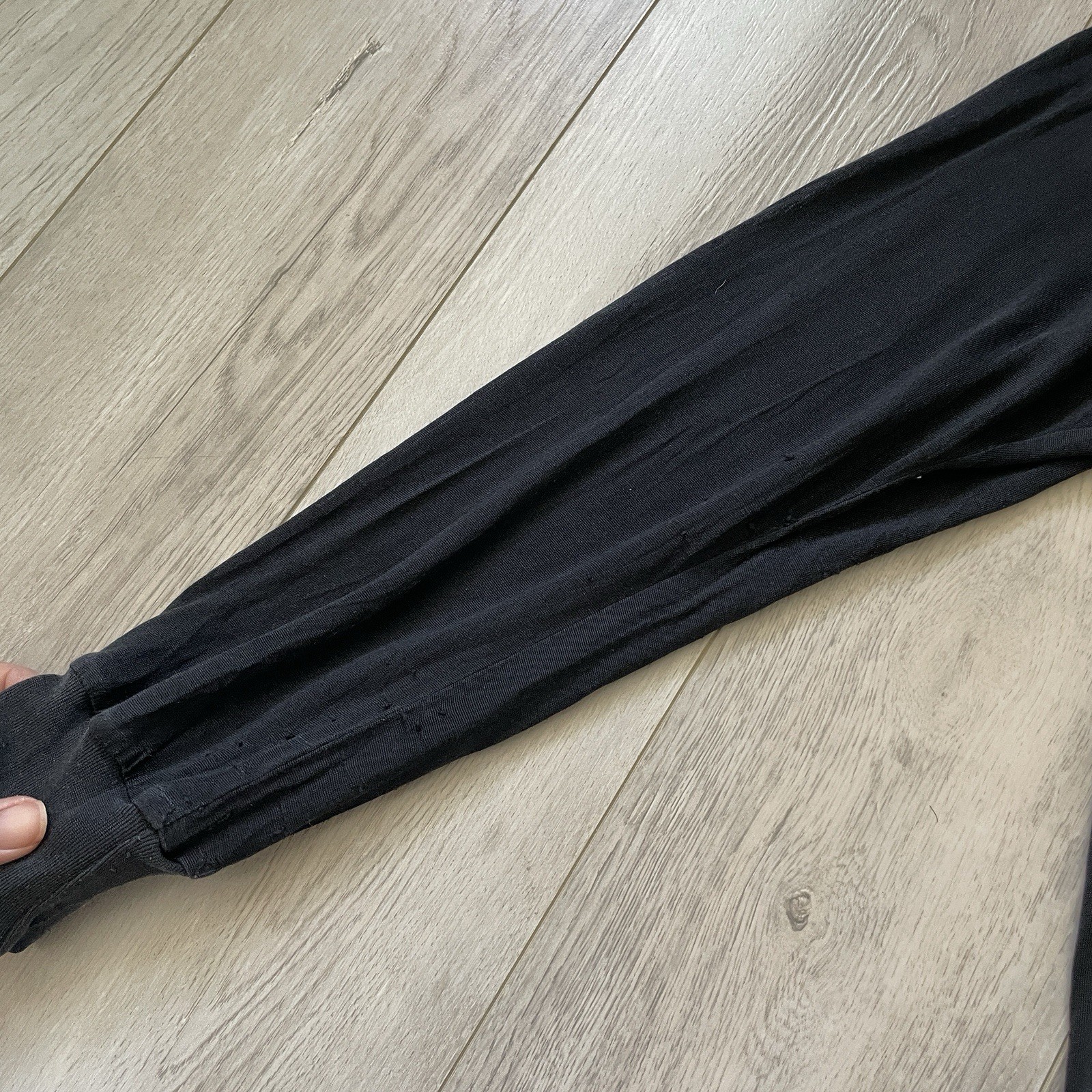 Wintersilks Base Layer Shirt silk sheer long sleeve shirt womens Black (size 1x)