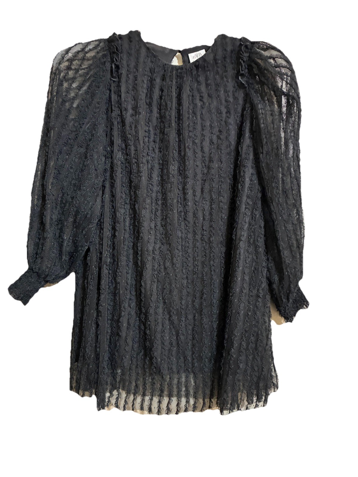 Size 9 Zara Top Gray Spring Summer Fall Winter Casual Dinner