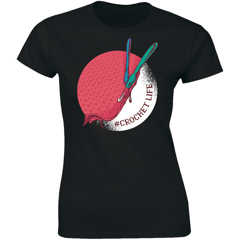 Cute Crochet Life Graphic Soft Yarn Novelty Women’s Premium T-shirt Gift Tee