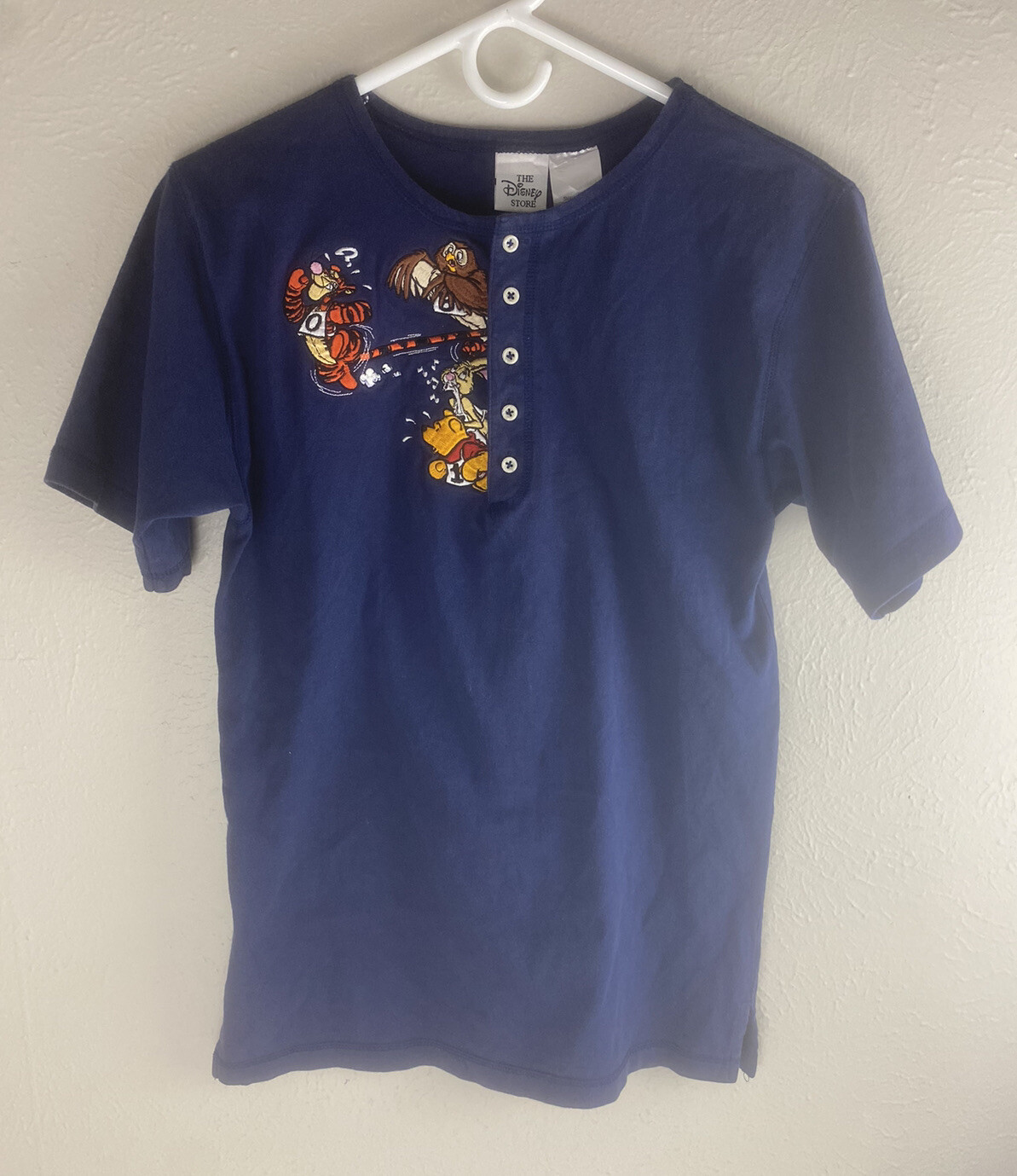 Vintage Disney Store Winnie The Pooh Embroidered Shirt Size Small Tigger Owl