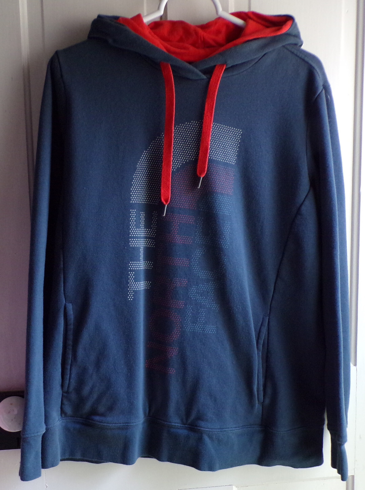The North Face Hoodie WOMENS Size XL Hooded Pullover Sweatshirt Gray w/ Logo