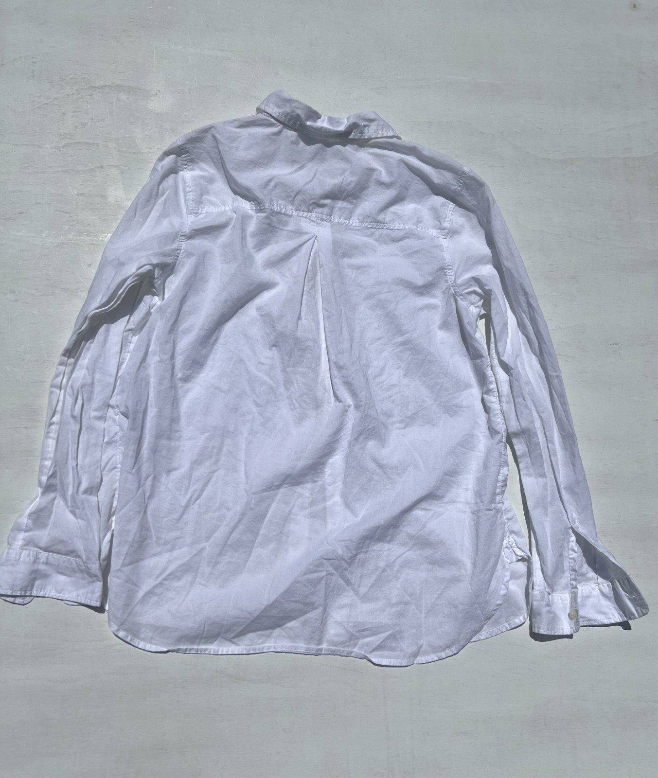 Old Navy Classic Shirt Women Size L White 100% Cotton Button Down Pit2Pit 21