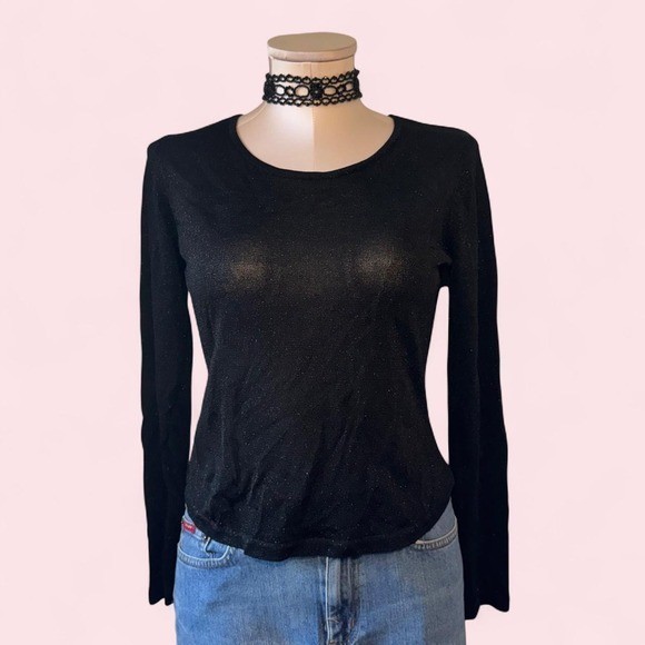 Jones New York shimmer knit top ✨🖤