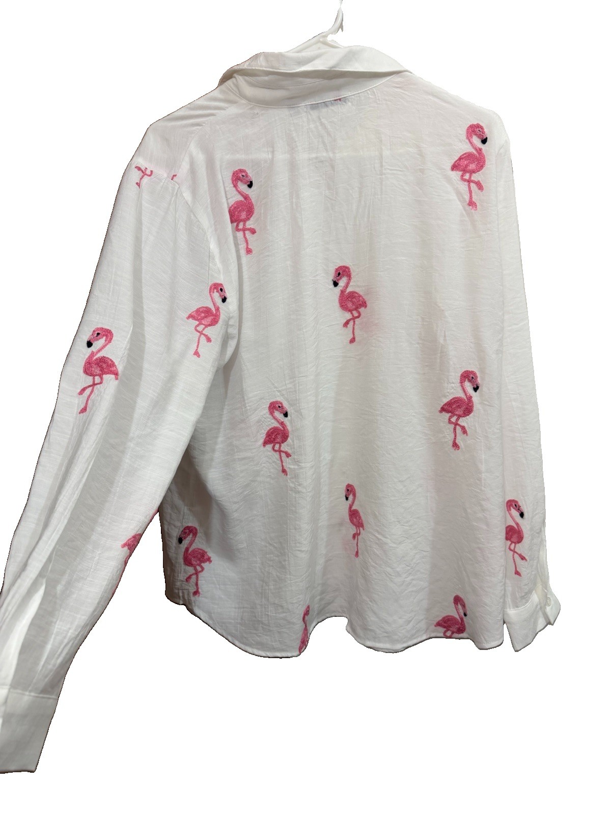 Womens Long Sleeve Top Blouse Size Large Made As Rayón Polyster Rn#167865
