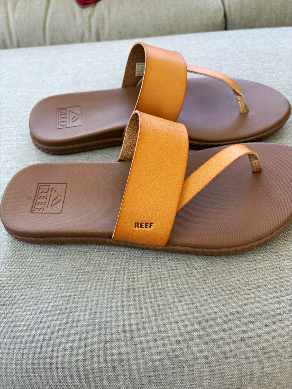 Reef Womens Cushioned Slip-On Thong Sandals Brown/Tan US 9 EU 40