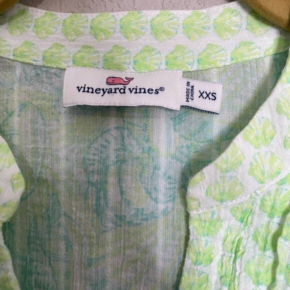Vineyard Vines Printed Aquatic Blue Green Tunic XXS
