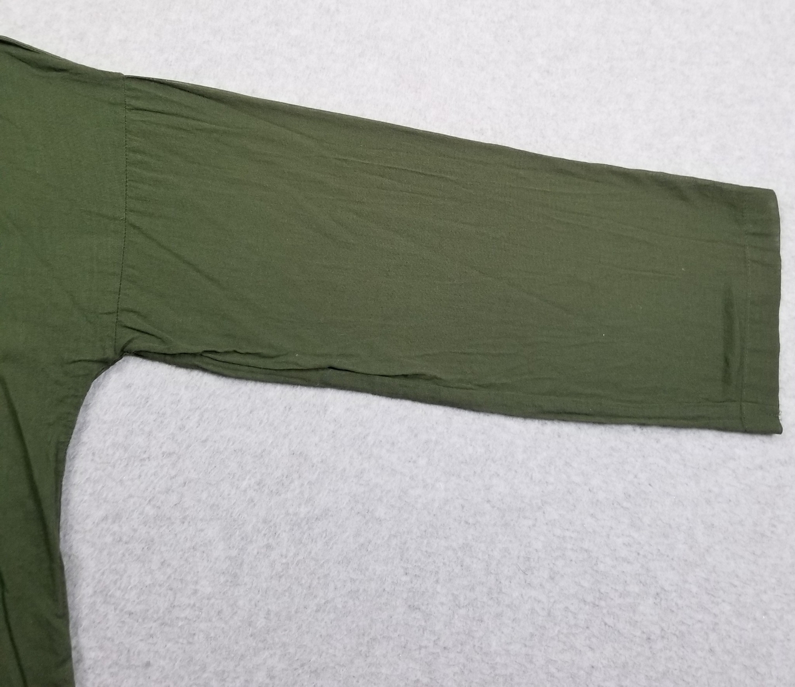 Primark Button Up Shirt Women’s Small S Green Long Sleeve Cotton Tunic Top Sheer