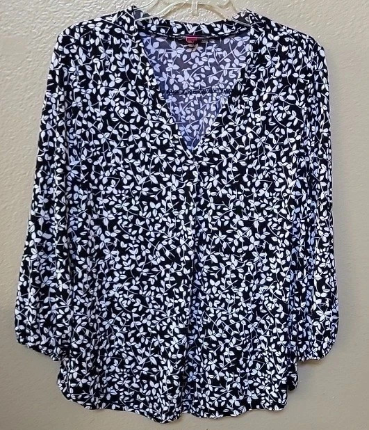 Vince Camuto Women’s Blouse, Vince Camuto Knit Top, 3/4 Gathered Sleeve, S, M, L