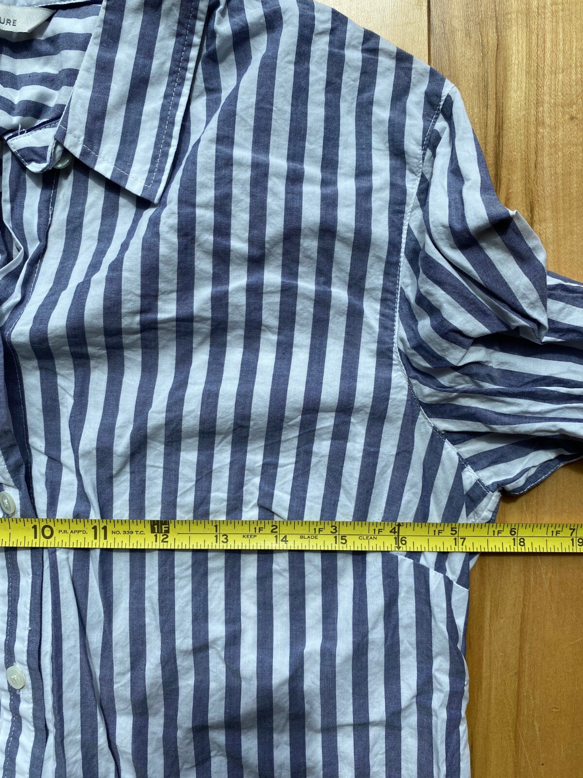 LL Bean Womens Signature striped button down size 4