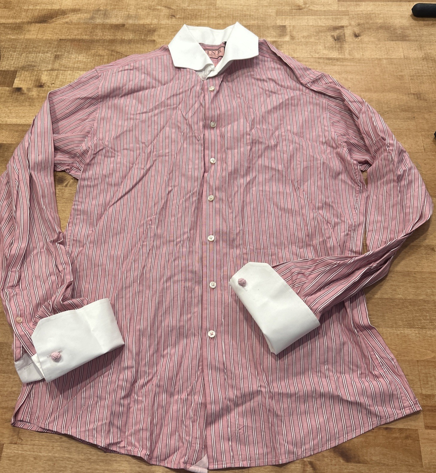 Thomas Jermyn PINK London Shirt – Slim Fit 16 1/2 42cm 100% Cotton Pink