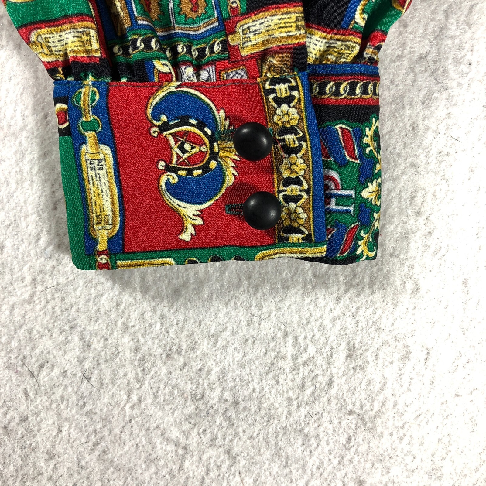 Pendleton Sophisticates Womens Top Sz 14 Books Patchwork Shoulder Pads NWOT