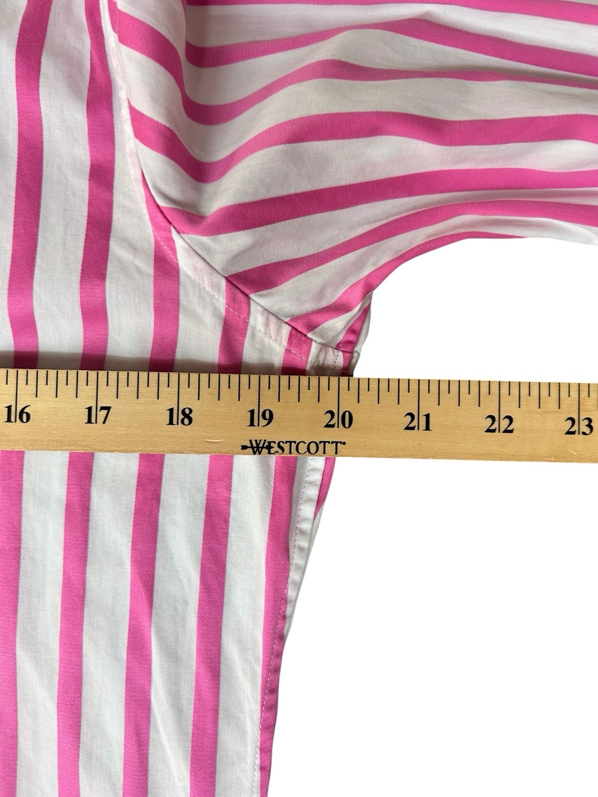 Sarah Alexandra Signature Pretty In Pink Striped Shirt Button Up Cotton Size 6