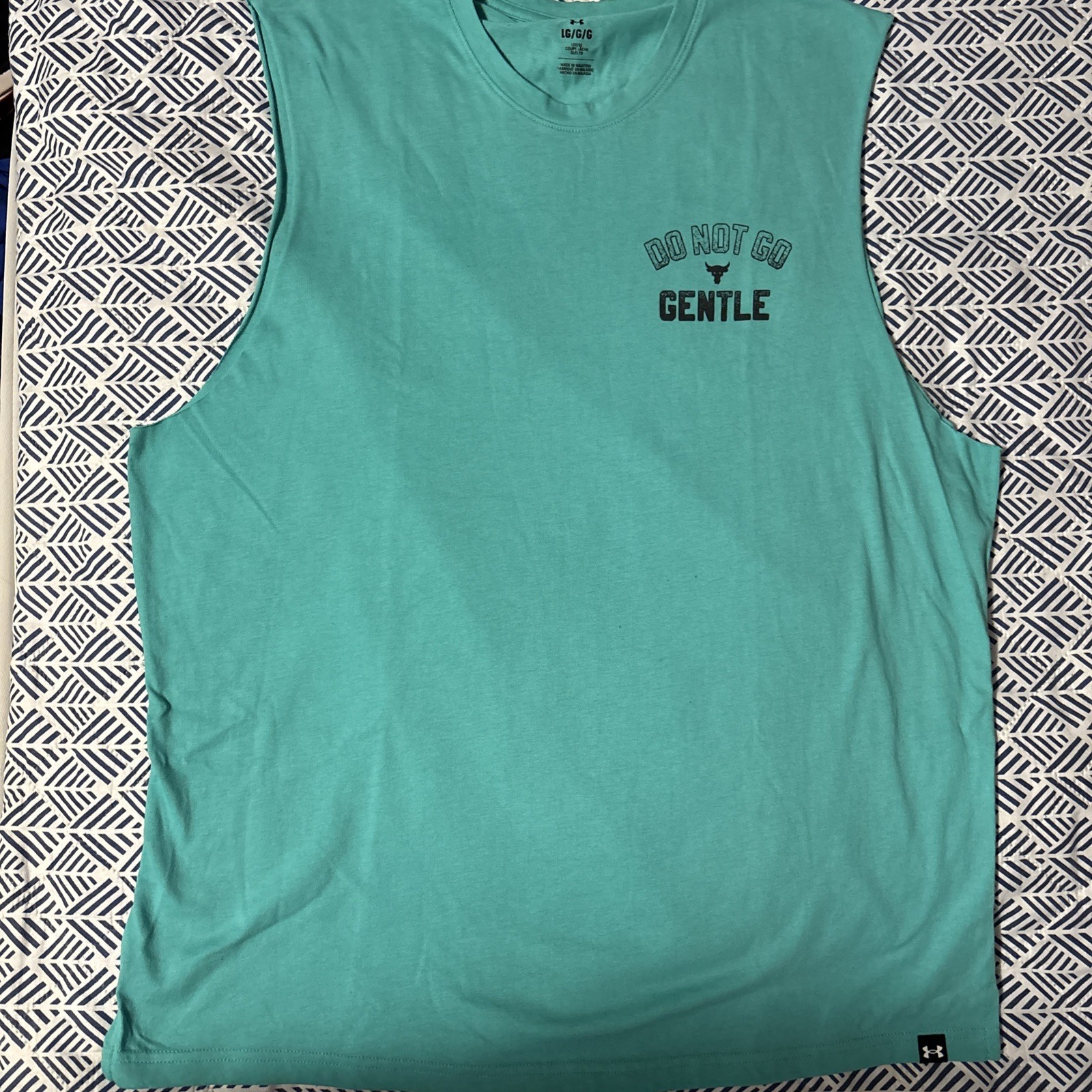 Under Armour Project Rock Do Not Go Gentle Gym Workout Muscle Tank Size Large
