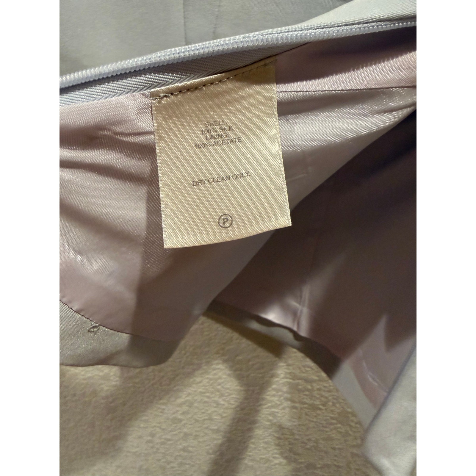 VTG Classiques Entier 100% Silk Blouse in Light Blue/Gray PS