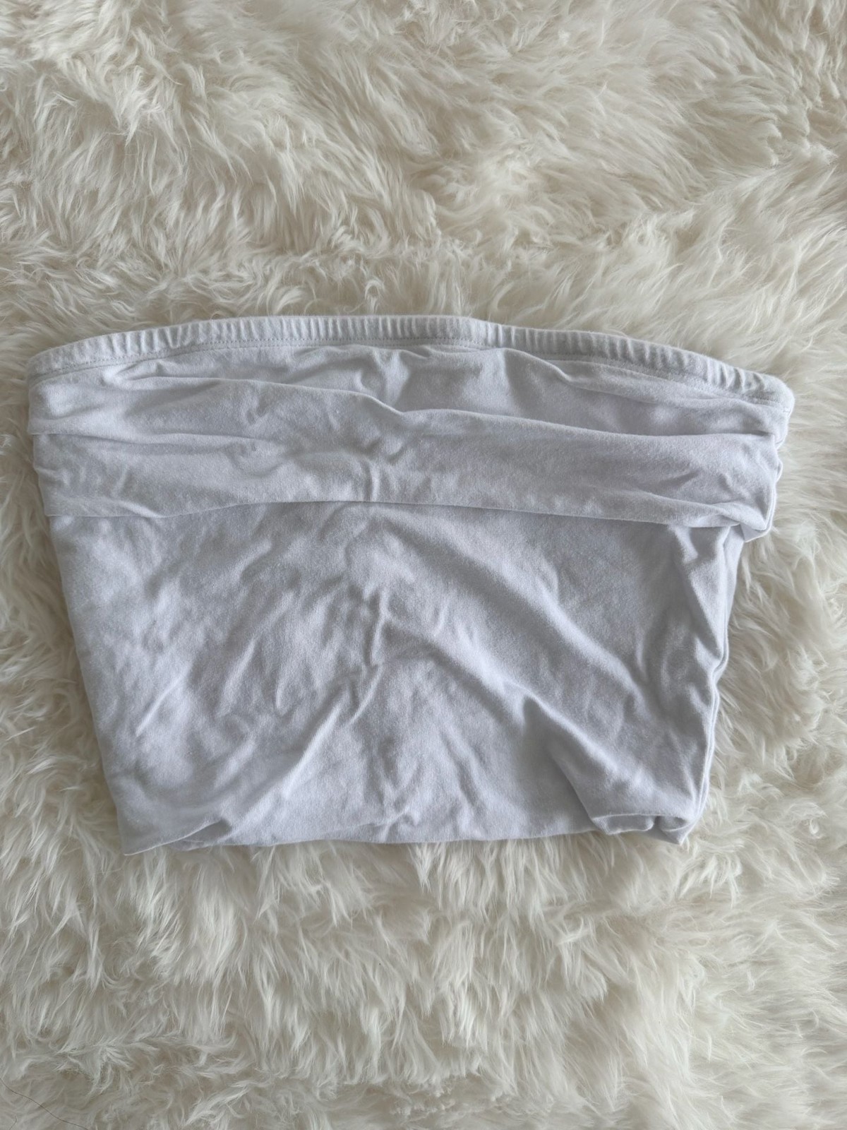 MixMatchy White Strapless Tube Top Bandeau, Size Small