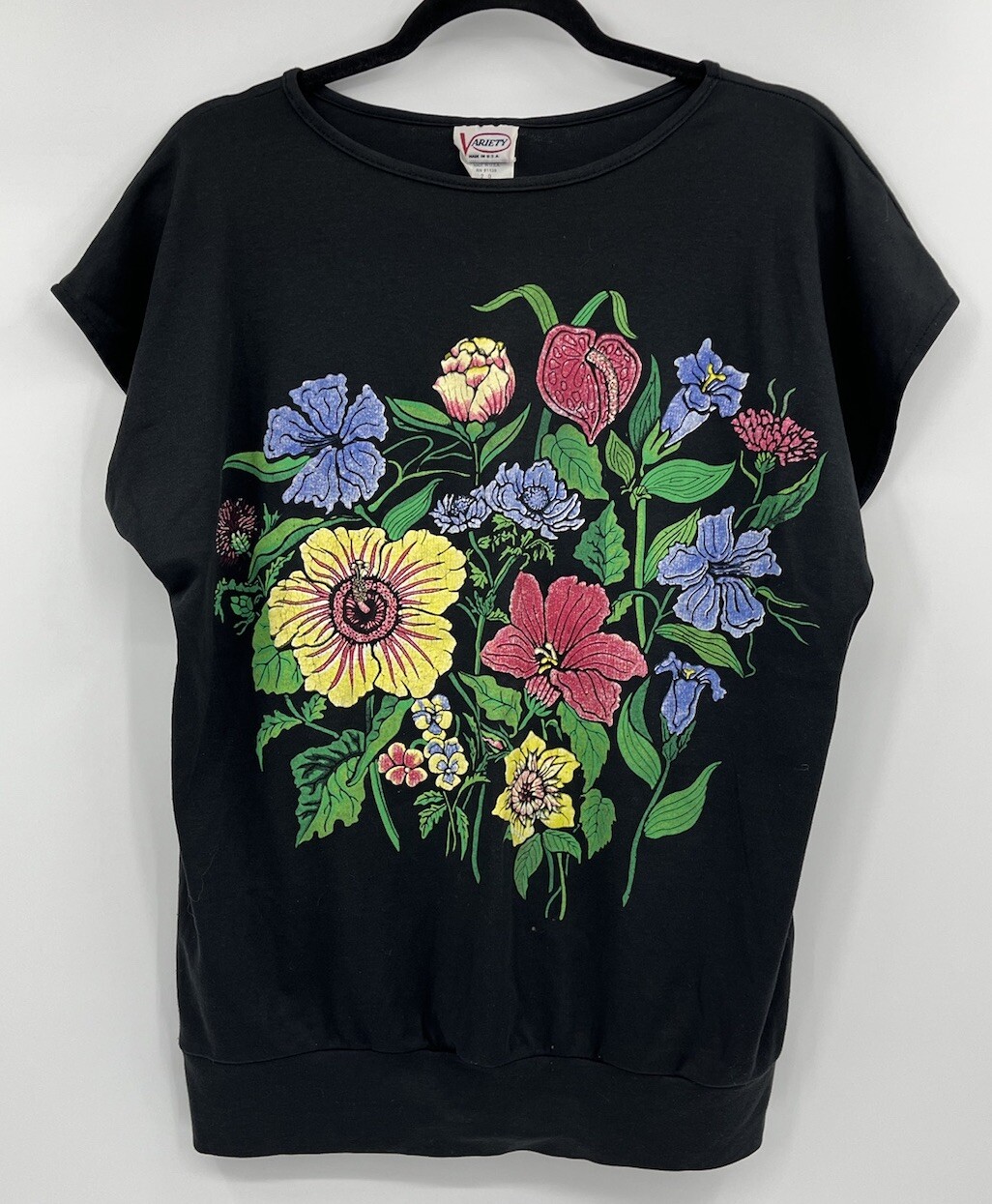 Vintage Variety USA Sleeveless Top Floral Flowers Size 20 Grannycore