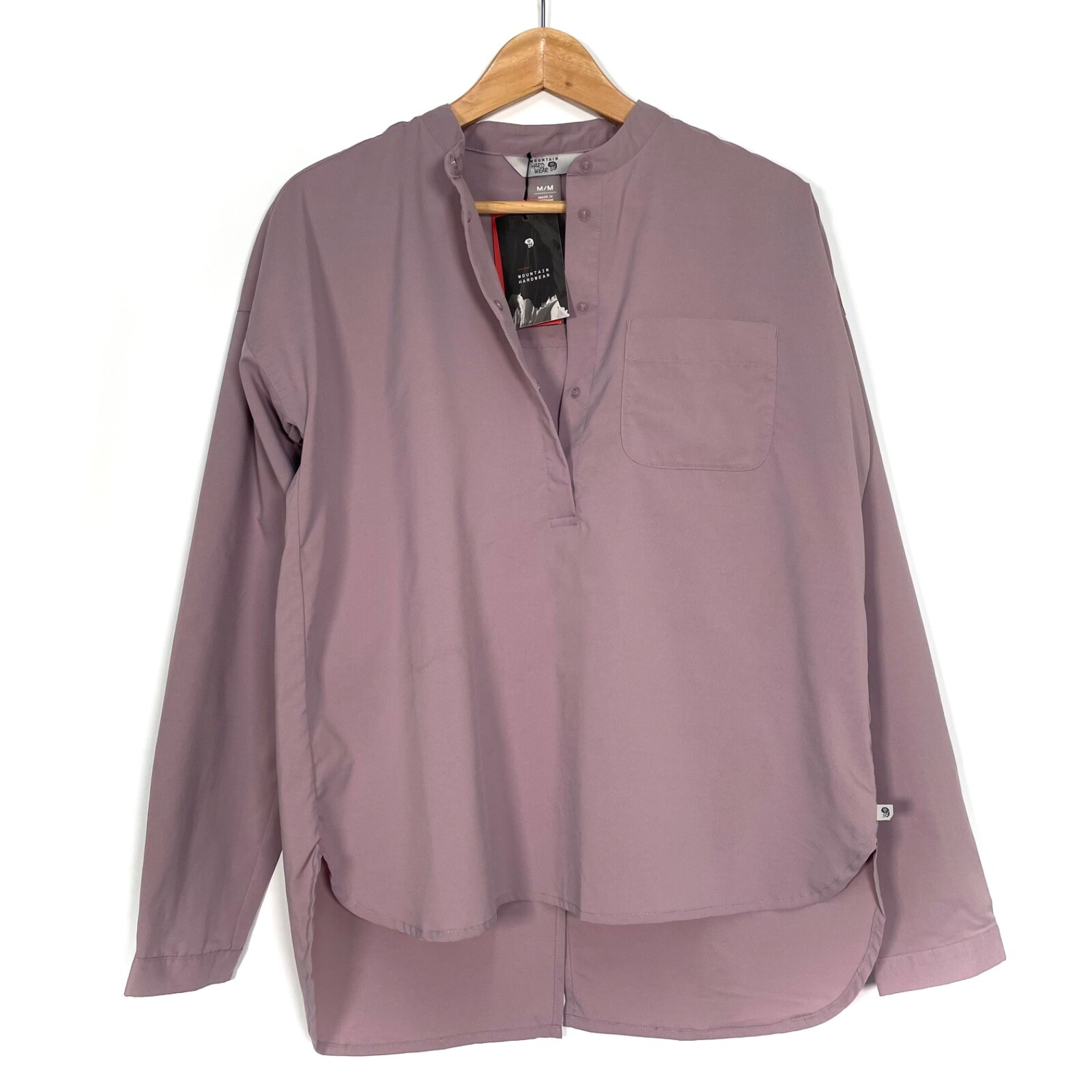 Mountain Hardwear Canyon Pro Popover Long Sleeve Shirt Mauve Pink Women’s M